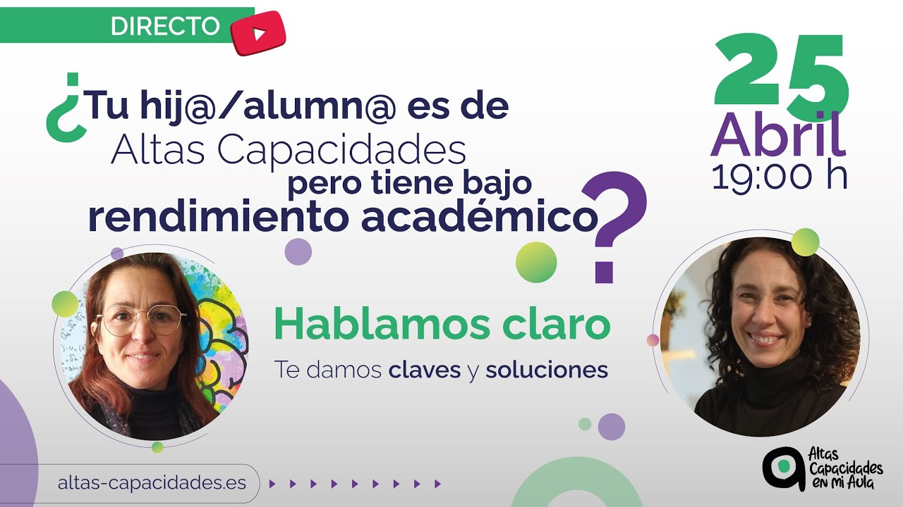 ¿Tu hijo/a o alumno/a es de altas capacidades pero saca malas notas?