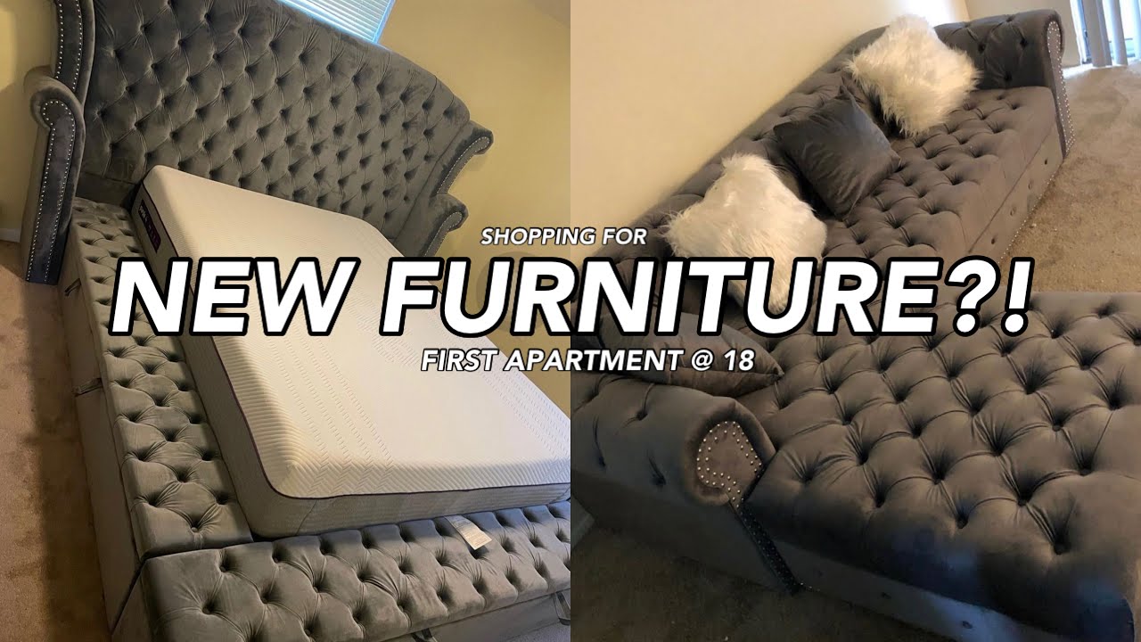 FURNITURE SHOPPING FOR MY FIRST APARTMENT .. NEW BED AND COUCH ?! FT. ARABELLA HAIR SERIES EP. 5