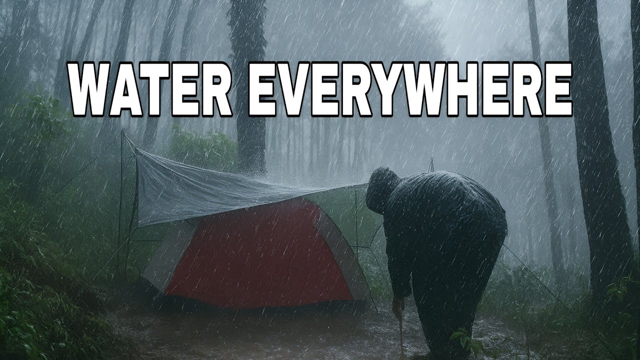 VERY HEAVY RAIN AND BAD WEATHER | SOLO CAMPING IN HEAVY RAIN
