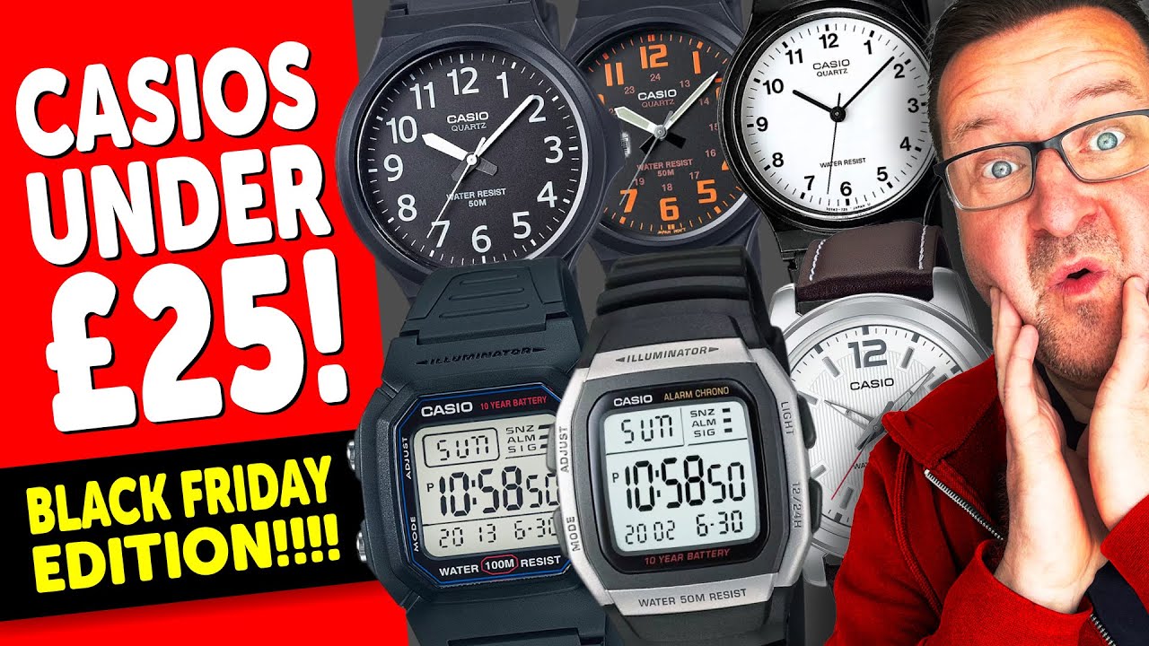Лучшие часы #CASIO менее чем за 25 фунтов стерлингов! Специальное предложение к Чёрной пятнице