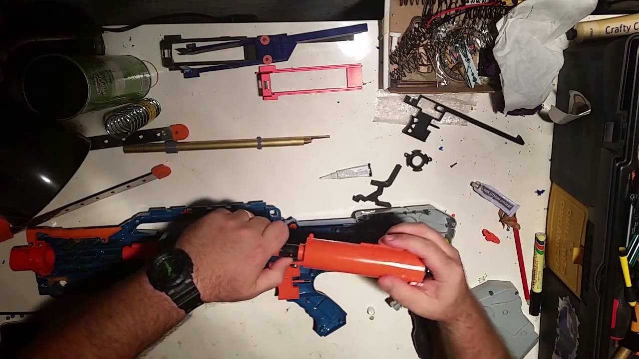 Simple nerf brass breech longshot