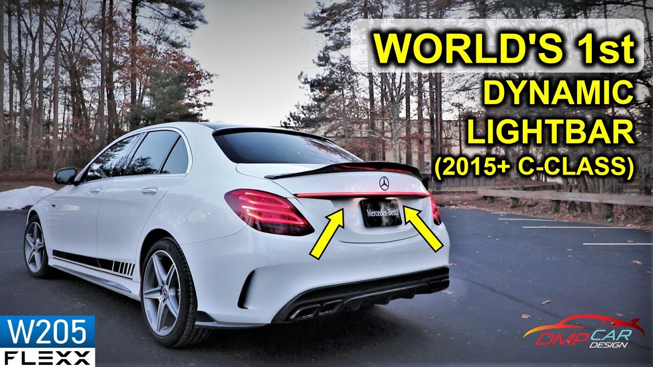 Динамическая подсветка багажника установлена ​​на седане Mercedes W205 C-класса 2015+