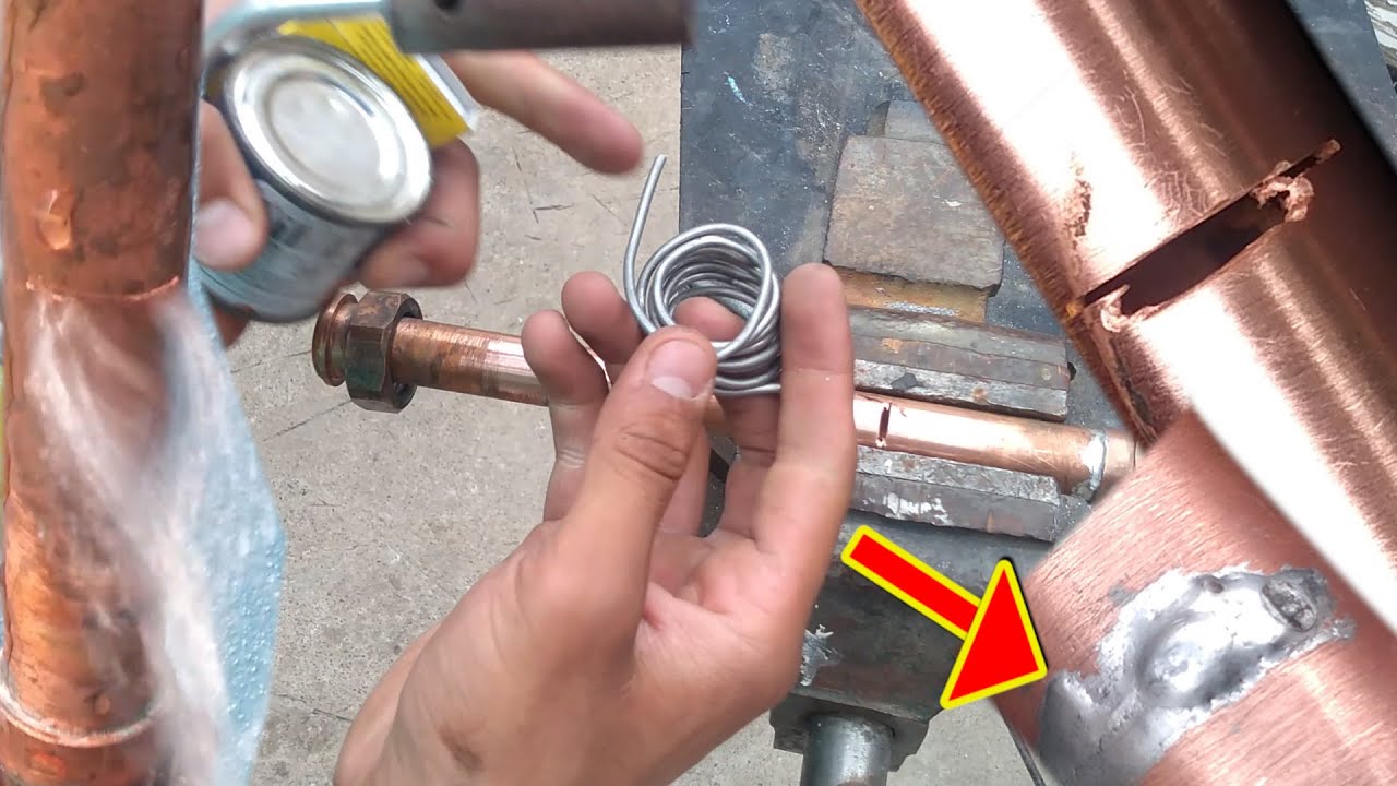 Reparar perforaciones en tubería de cobre