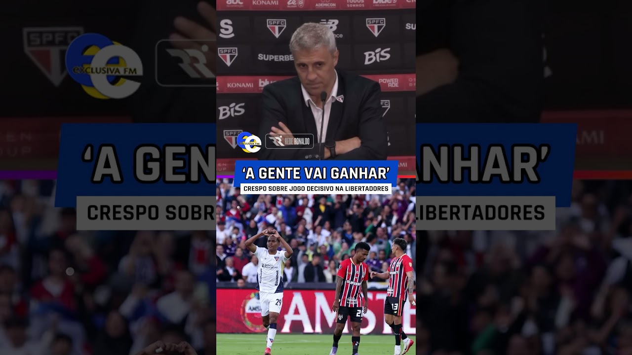 ‘Nós vamos ganhar’ Crespo responde confiante sobre partida delicada na Libertadores 
