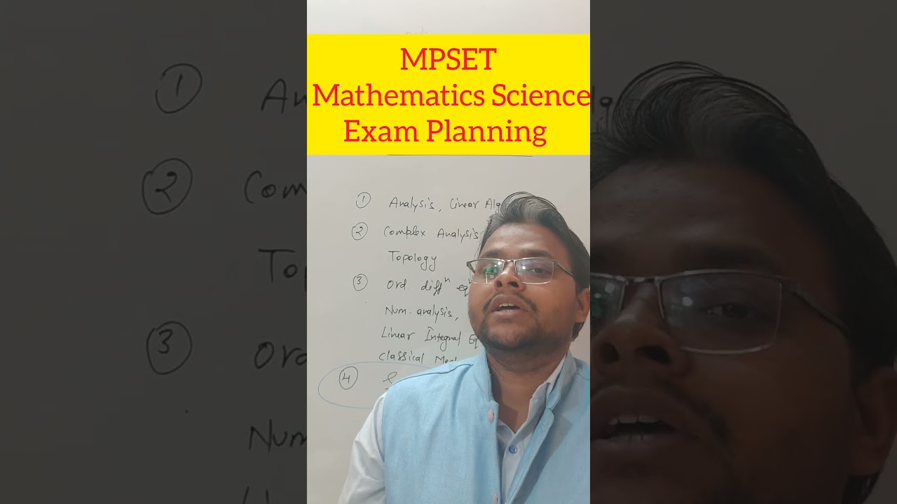 MPSET Mathematical Science Exam Planning #mpset #csirnet #csirnetmathematicalsciences #csirnet2021