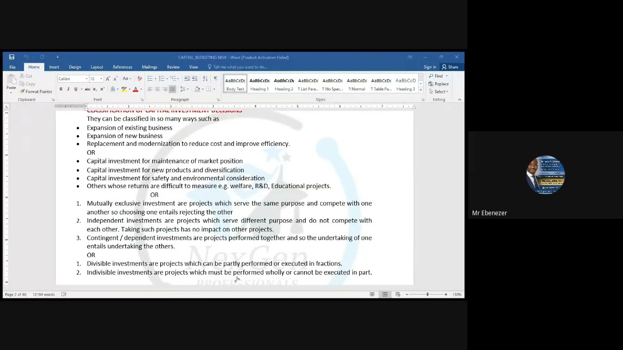 |SFM|AFM|- INTRODUCTION TO INVESTMENT APPRAISAL