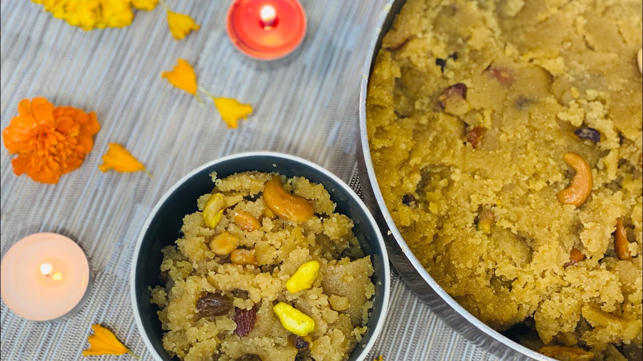 Sooji Besan Halwa | Rava besan Sheera | Navaratri dussehra special recipe | Suji besan halwa