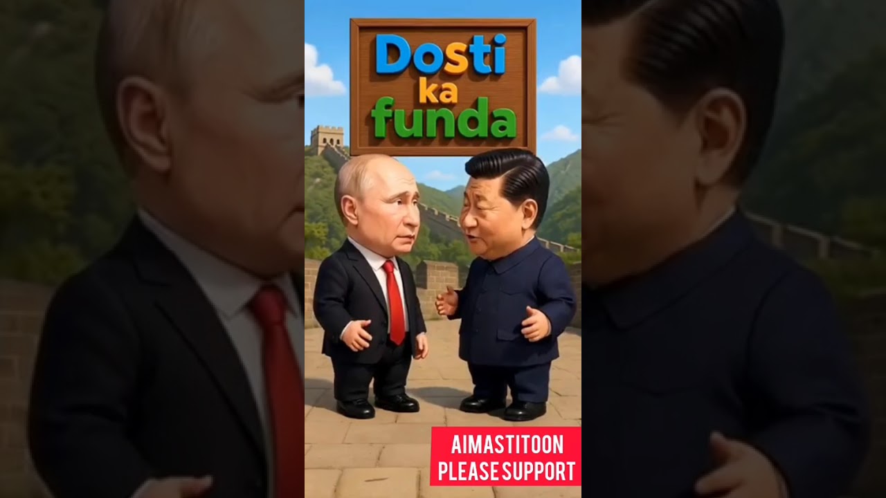 Xi Jinping vs Putin | Modi ka churan aur Trump ki traffic problem 😂 #shorts #viral #aimastitoon