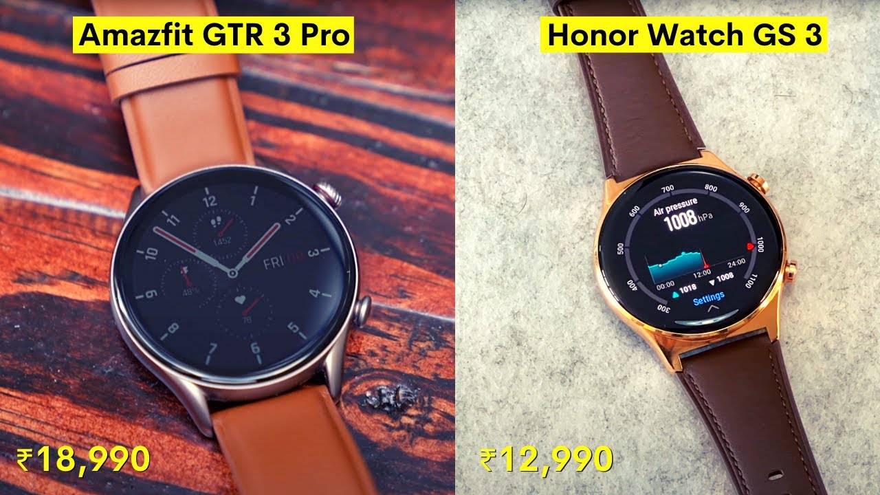 Honor Watch GS 3 vs Amazfit GTR 3 Pro | Full Specs Comparison | Which one is Best?