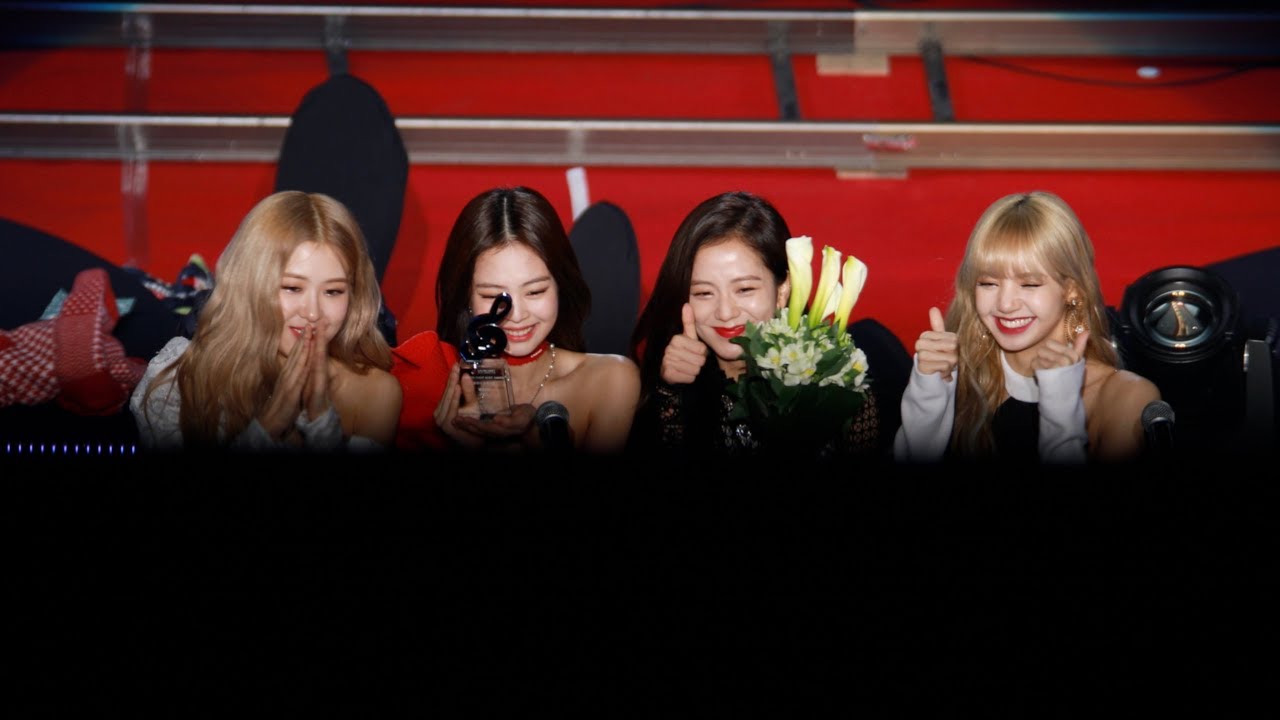 올해의 작곡가상 테디 대신 블랙핑크 (BLACK PINK)가 대리 수상 4K 직캠 190123