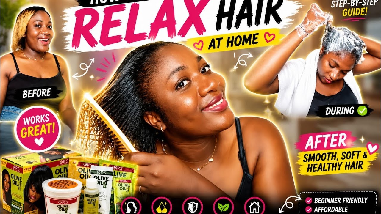 How To | Relax Your Hair | How I Safely Apply Relaxer AT HOME | ORS Olive Oil Relaxer #diy