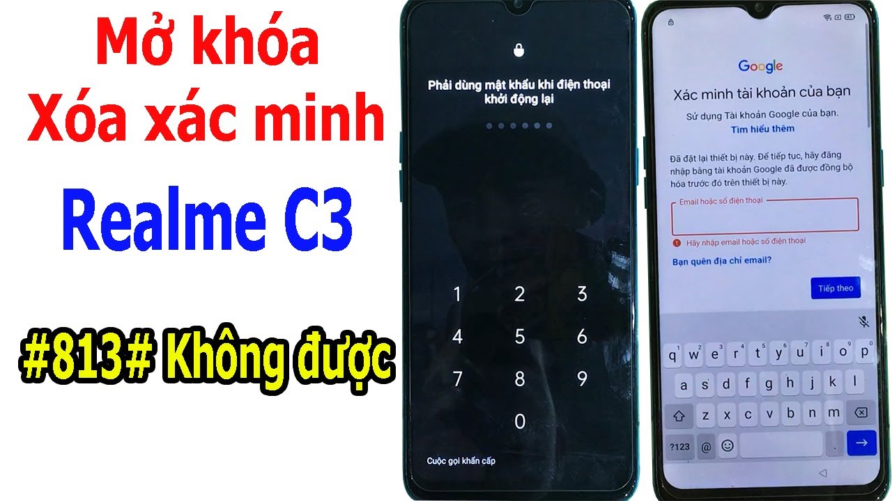 Mở khóa, xóa xác minh Realme C3 khi bị quên mật khẩu màn hình