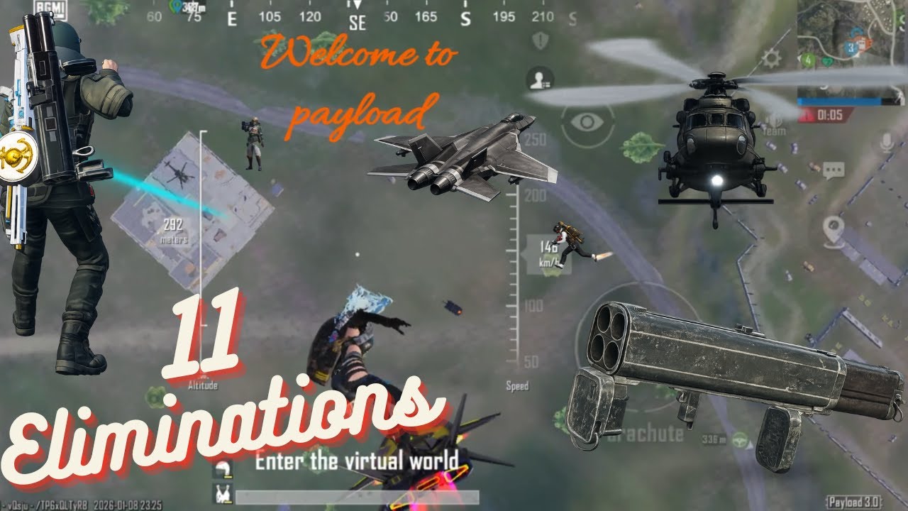 11 Eliminations | #bgmi full payload gameplay | M202 + MG3 #gaming  #payload #pubgmobile