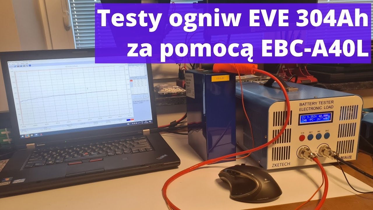 44 - Testowanie ogniw EVE 304Ah LiFePO4 za pomocą testera EBC-A40L
