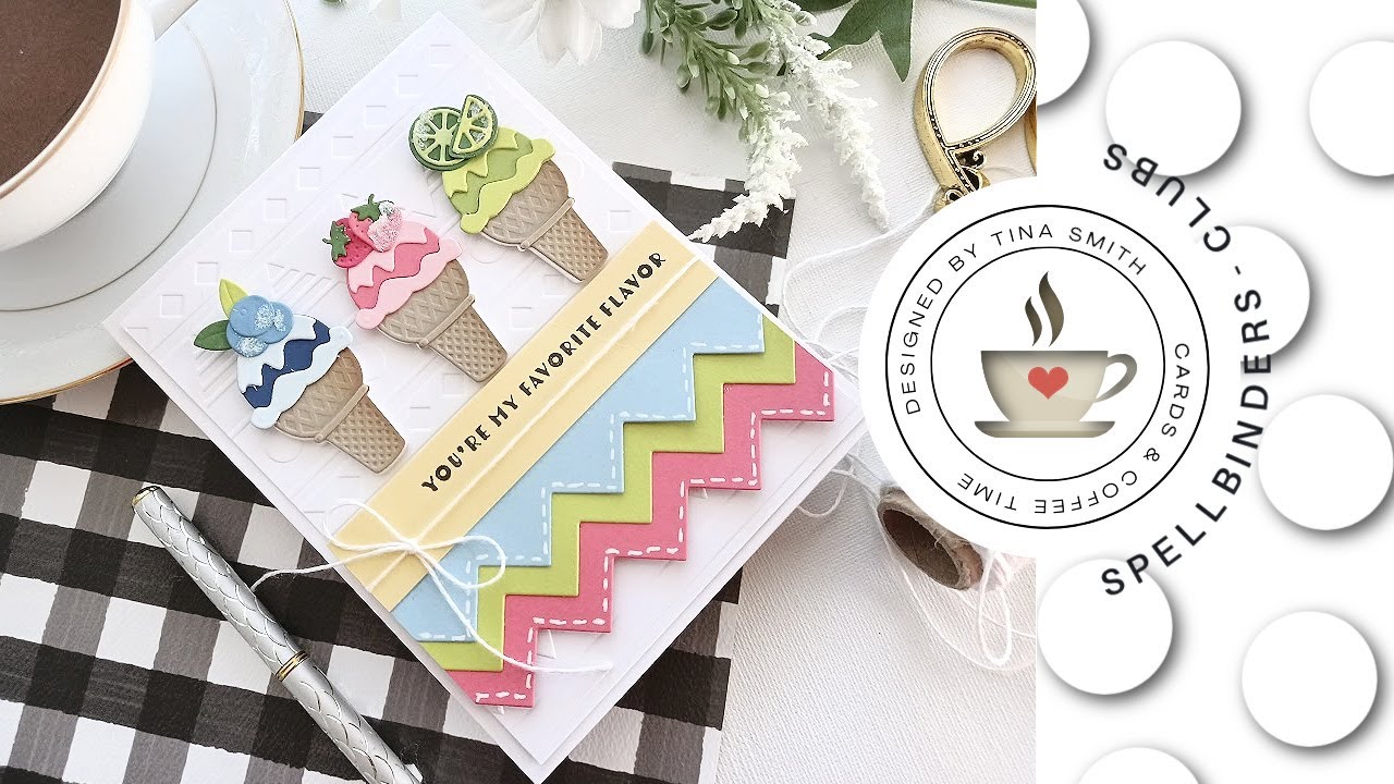Spellbinders | July 2022 Clubs Blog Hop & Giveaway | Ice Cream Card