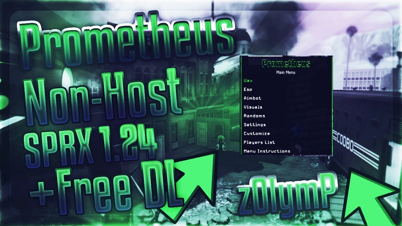 ❖[Mw3/1.24] Prometheus Non-Host SPRX Mod Menu + Free Download || zOlymP❖