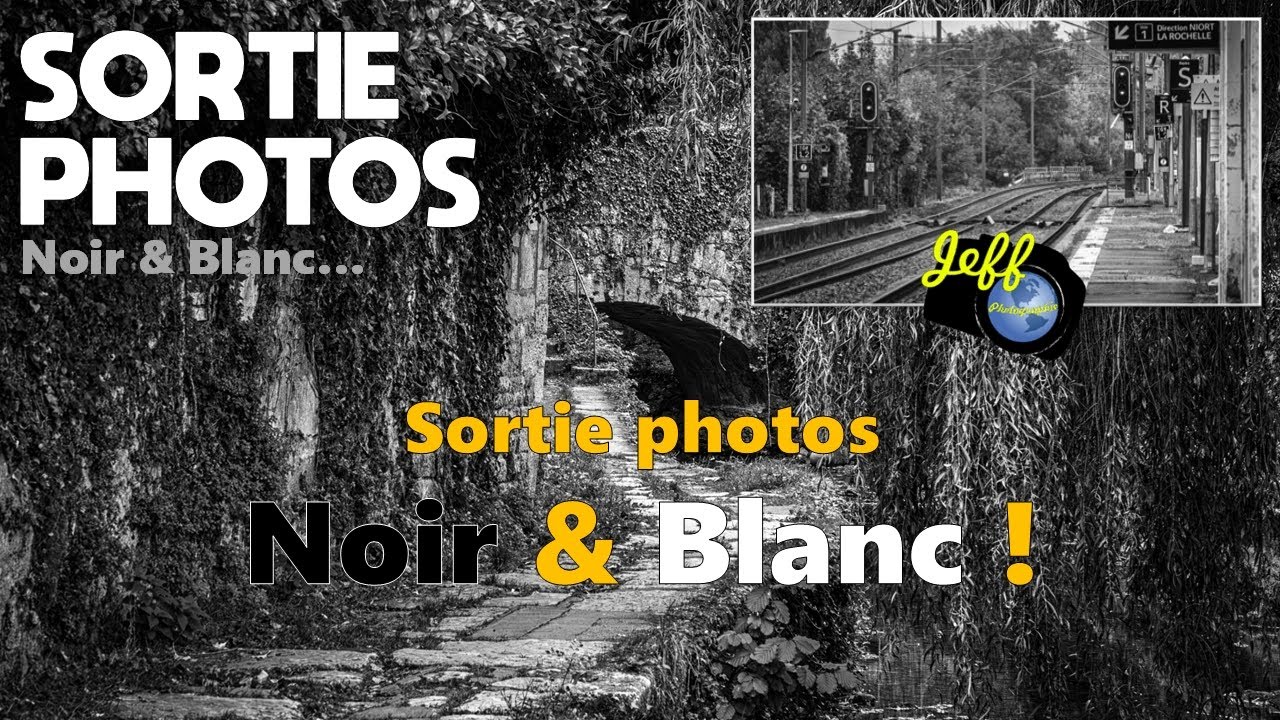 Balade photographique en N&B : Voyage tranquille entre veilles pierres et gare - Episode N°728