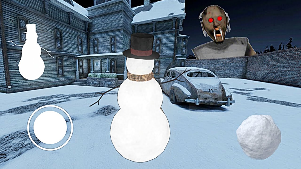 Playing as snow golem in granny 3