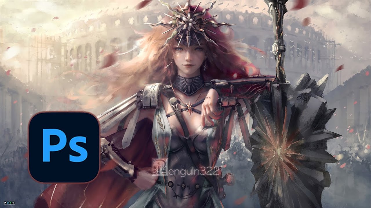 Digital painting timelapse - Augusta