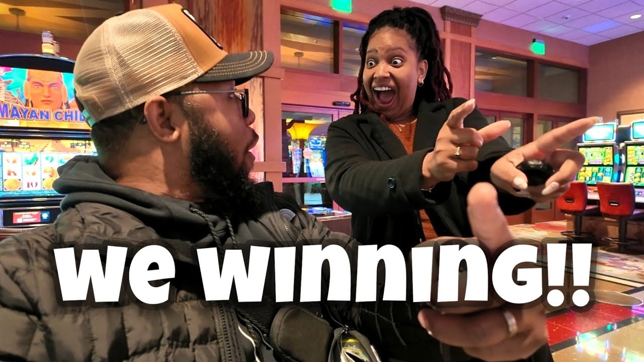 We Both Kept Winning On This Slot Machine!!