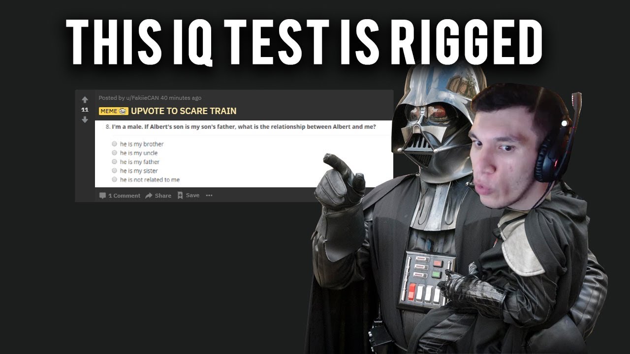 Trainwreckstv does IQ test live on stream and gets trolled