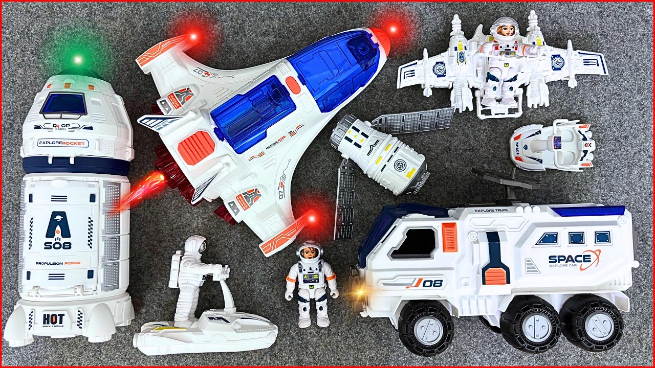 8 Minutes Satisfying With Unboxing Rocket Space Station Toy PlaySet ASMR | Review Toys