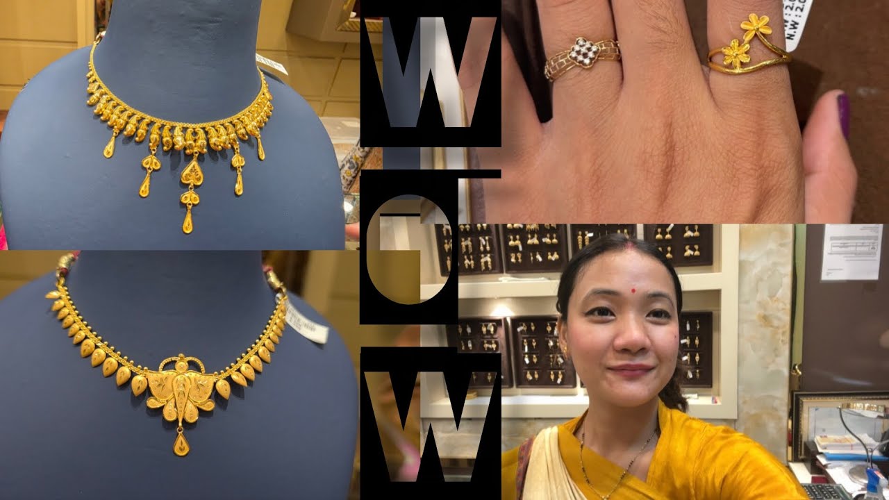 Light weight necklace 😍 & Finger Rings collection ✨️ @manikadebbarma.  @swarnakamaljewellers