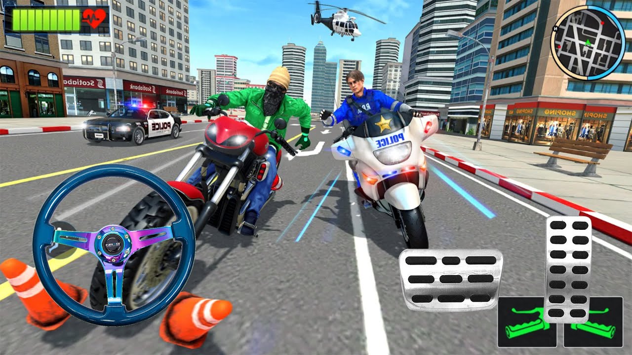 Police Motorbike Chase Crime Shooting Games Android Gameplay #1