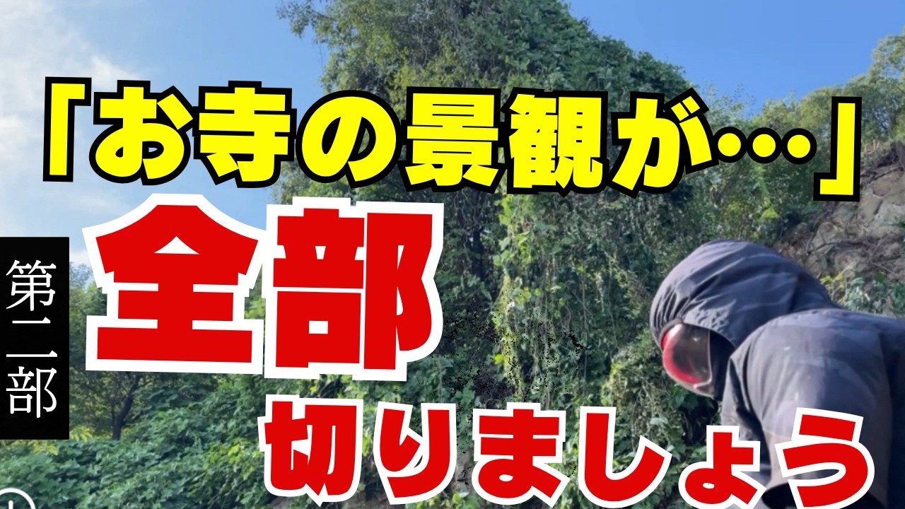 【葛撤去&伐採②】岡山でツタに飲み込まれた斜面を一掃！頑張れチビユンボ