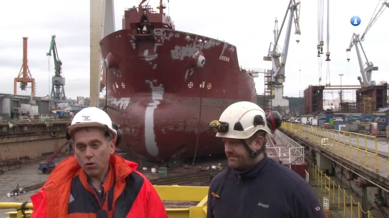 MT Grena - największy statek w historii stoczni Nauta - reportaż GospodarkaMorska.TV