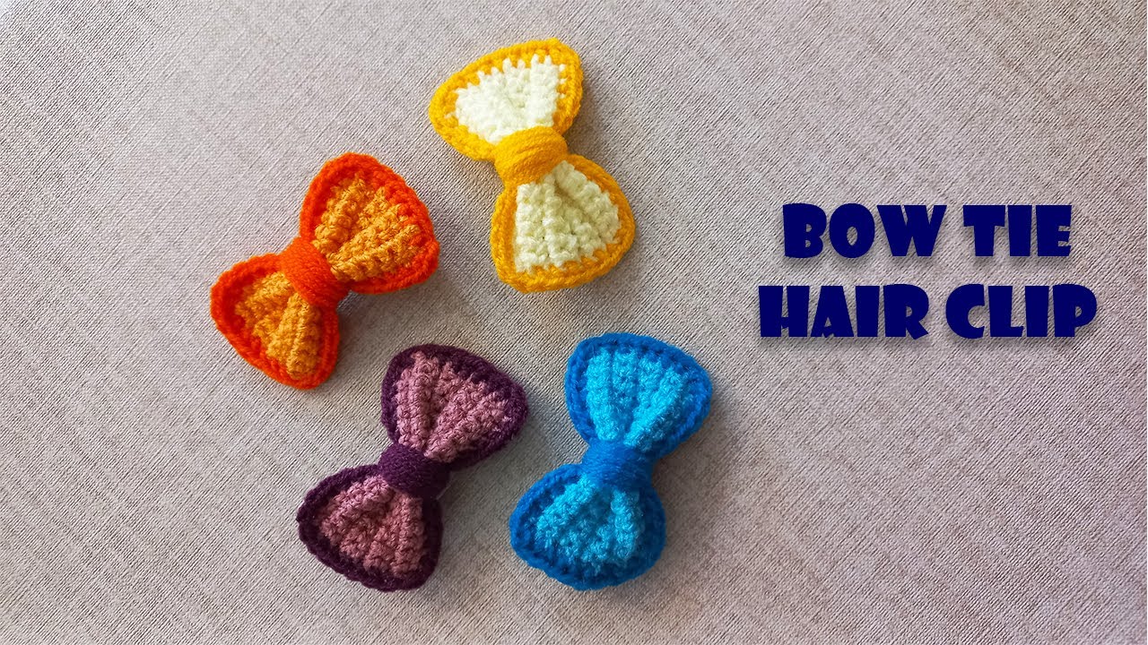cute hair clips DIY | how to crochet hair clips for beginners