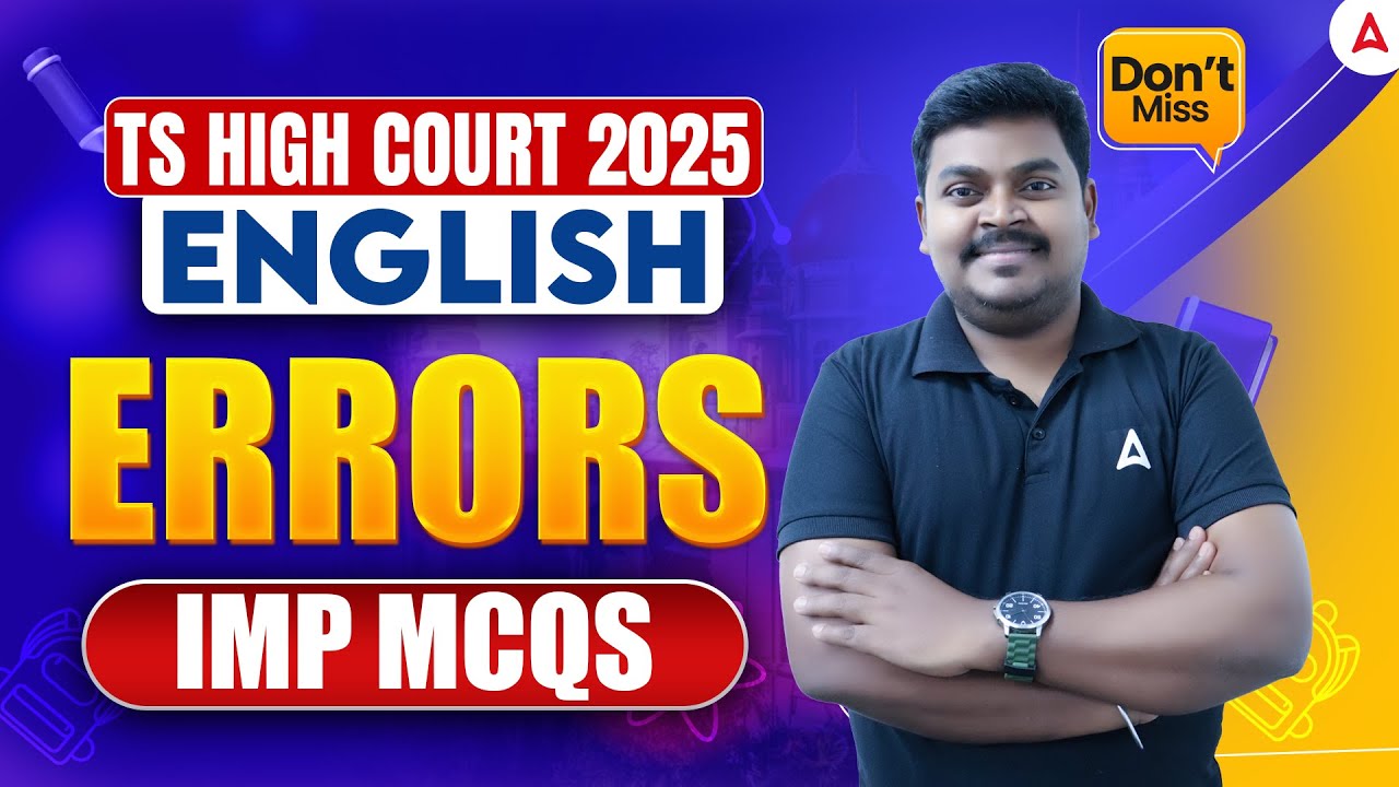 TS High Court English Classes | Errors MCQs | Telangana High Court English in Telugu