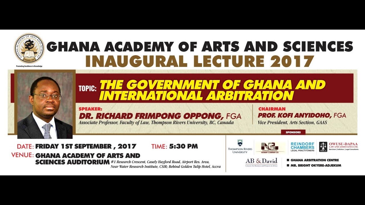 Live stream of Inaugural Lecture of Prof. Frimpong Oppong
