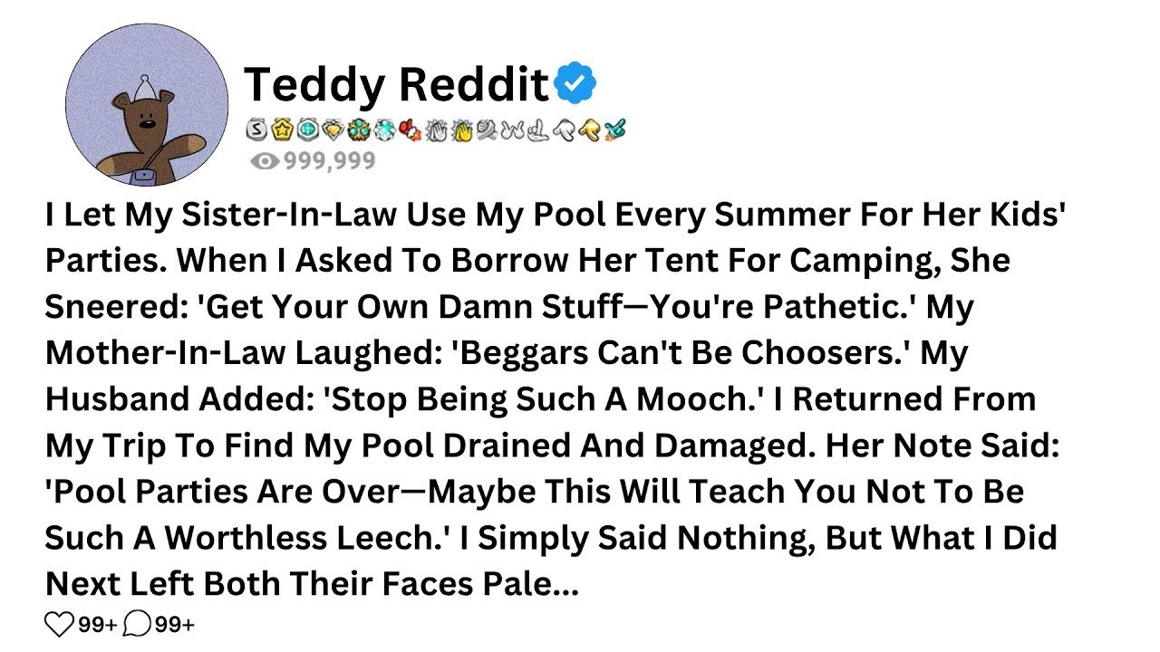 I Let My Sister-In-Law Use My Pool Every Summer For Her Kids' Parties. When I Asked To Borrow Her