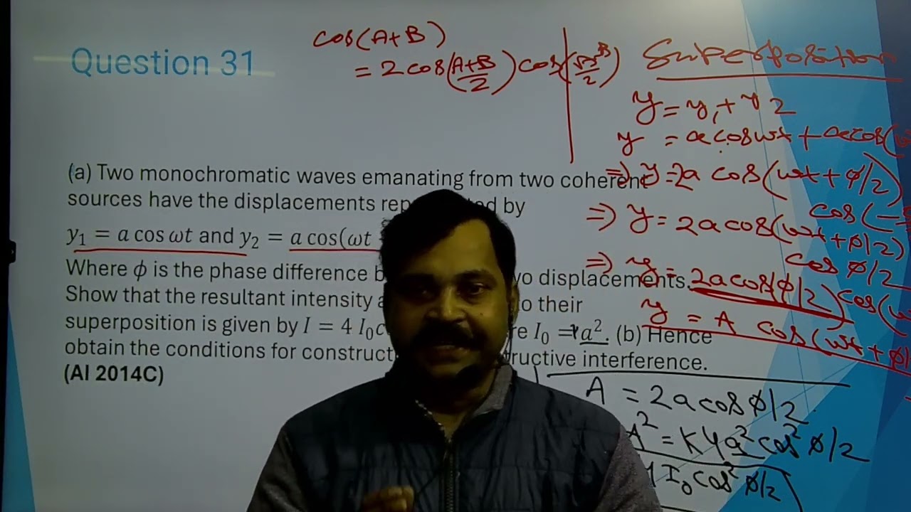 PYQ CBSE Imp Q 3 YDSE -Interference-Wave  Optics- XII Physics #12thphysics #cbseboard #ydse #pyqs