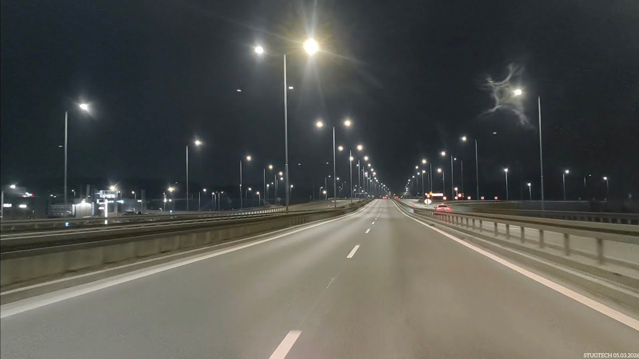 Nocny zjazd na bazę z Katowice Murcki Szyb Stanisław