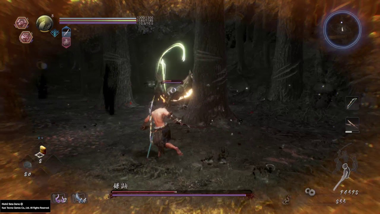 仁王２　&beta; DEMO　　鎌鼬（逢魔版）完勝 no damge （刀、二刀）