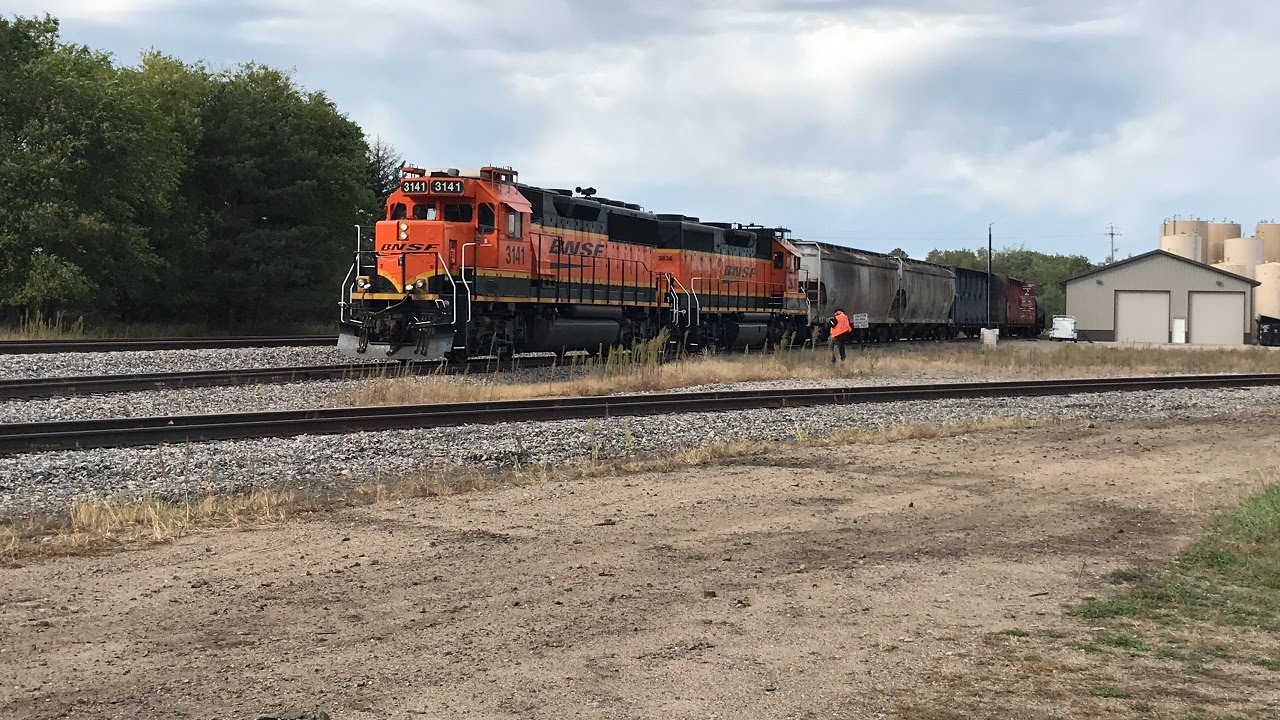 BNSF Local switching out def diesel exhaust fluid tank cars