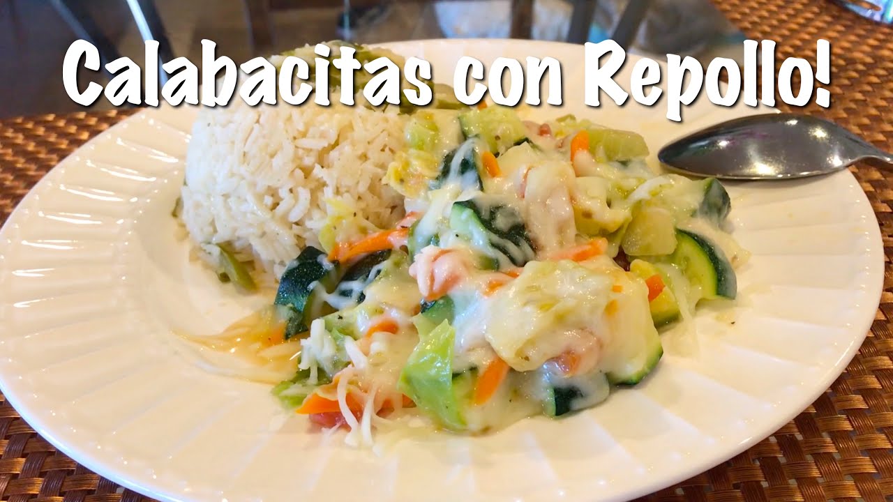 Calabacitas con Repollo y Verduras - Como hacer Calabacitas con Repollo - Receta de Calabacitas