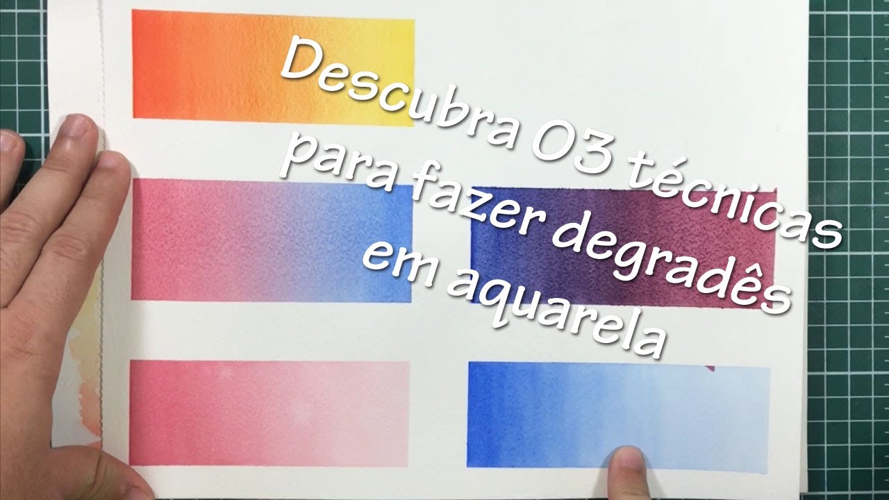 03 Técnicas para fazer degradê em aquarela Como fazer degradês em aquarela