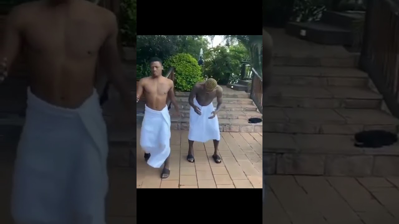 Pirates players, Ofori, Maela, Lorch dancing to JazziQ Umsebenzi Wethu.