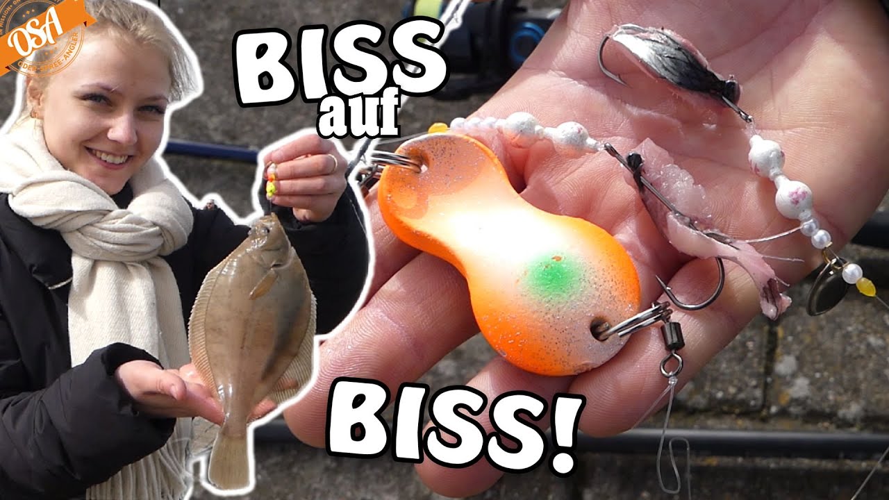 Auf HERINGSFETZEN und SCHMUCK fangen wir einen Fisch nach dem anderen! Angeln auf PLATTFISCH!