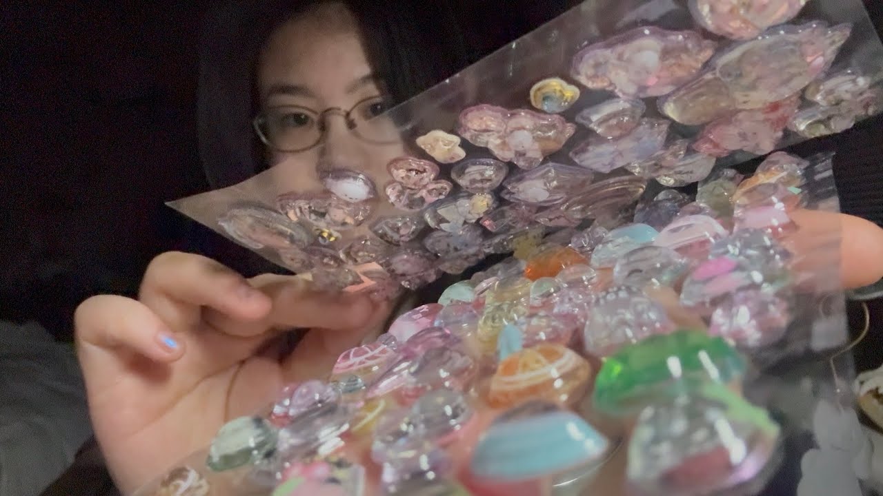 creamy, clicky ASMR with 3D sticker sheets