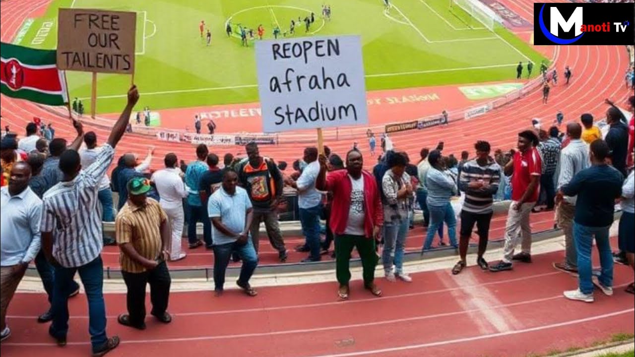 Full Drama as Sport Enthusiasts storm stalled Afraha Stadium demanding answers, Gov Kihika on spot