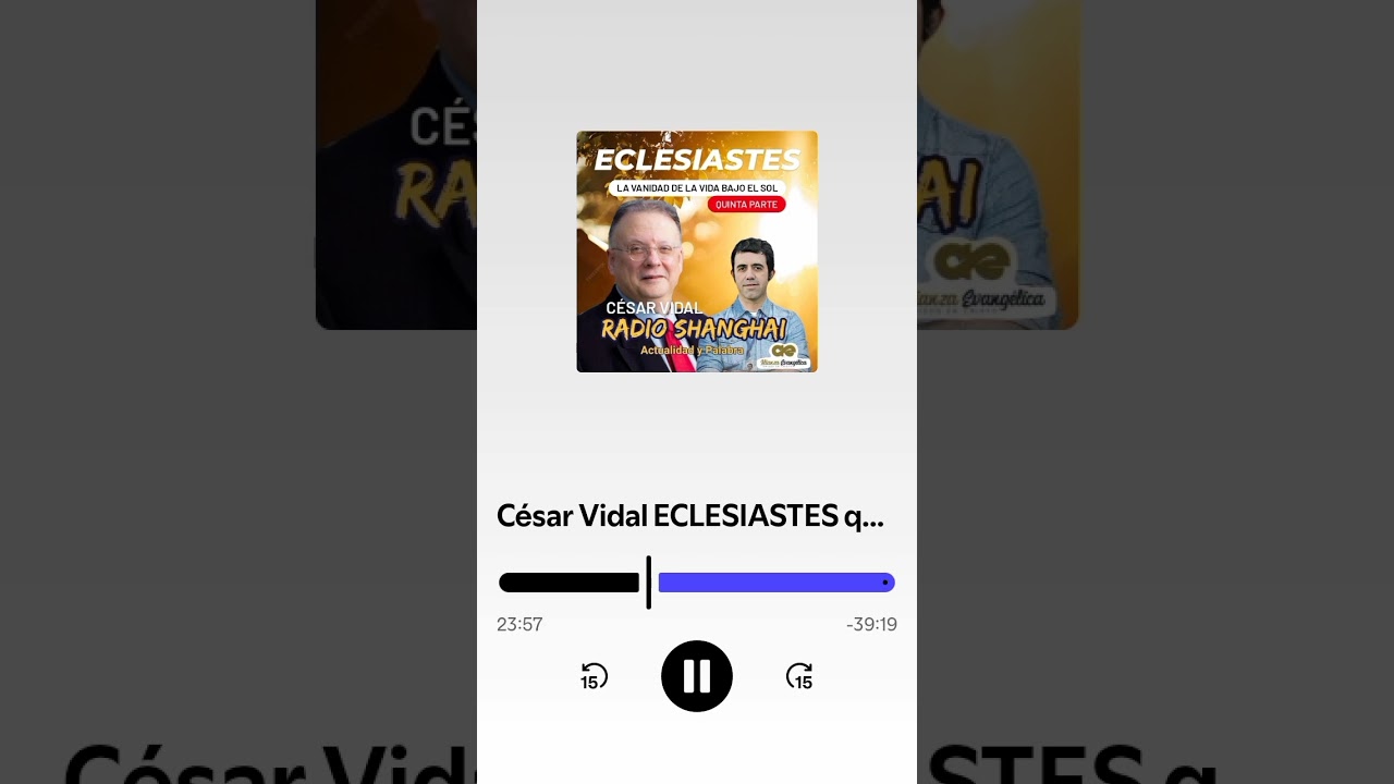 C&eacute;sar Vidal la voz #cesarvidal #amen #biblia #podcast #spotify #radioshanghai #shorts #shortvideo
