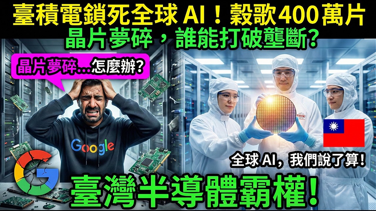 穀歌停擺！400萬片AI晶片夢碎，臺積電憑什麼拿捏全球科技命門？