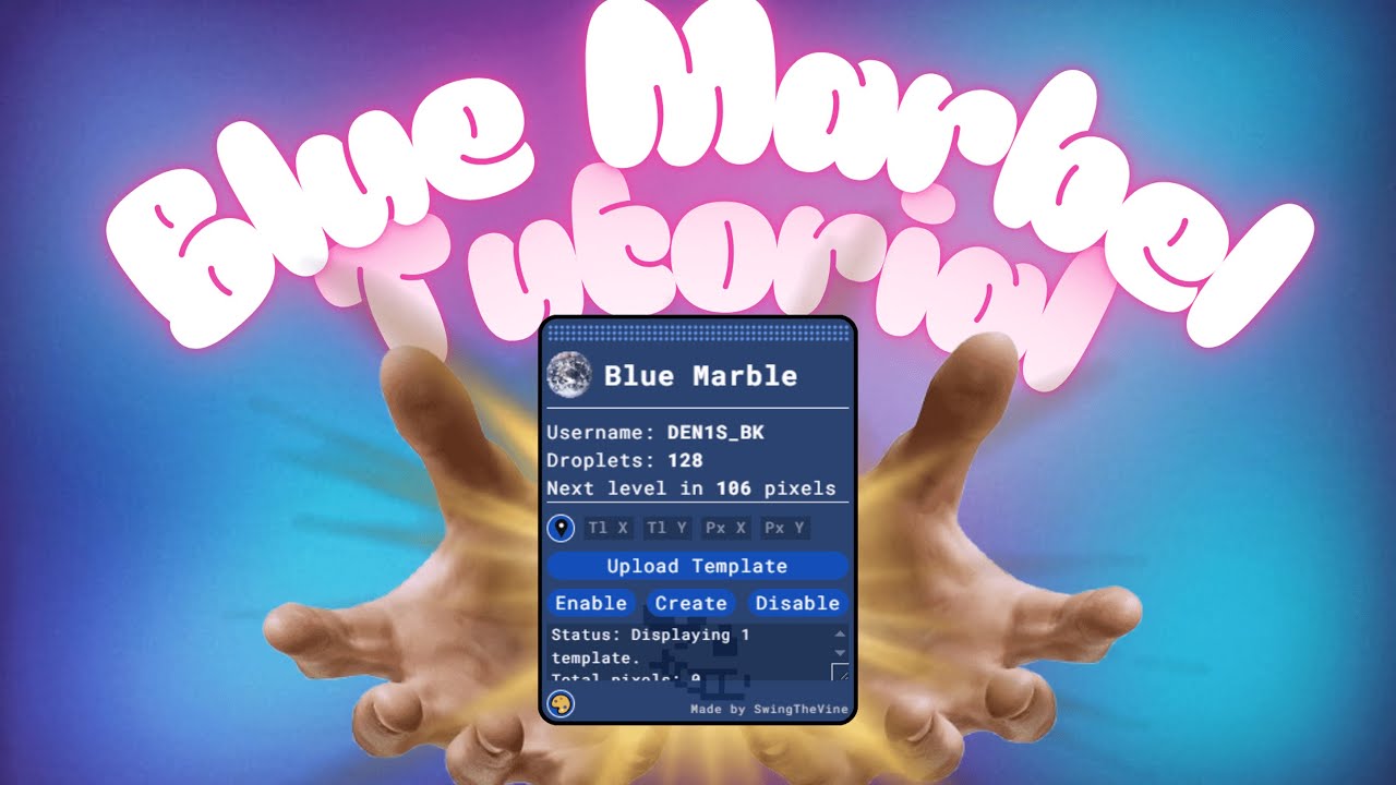 EXTENSIO PARA DIBUJAR WPLACE FACIL BLUE MARBEL / WPLACE DRAWING EXTENSION EASY BLUE MARBEL