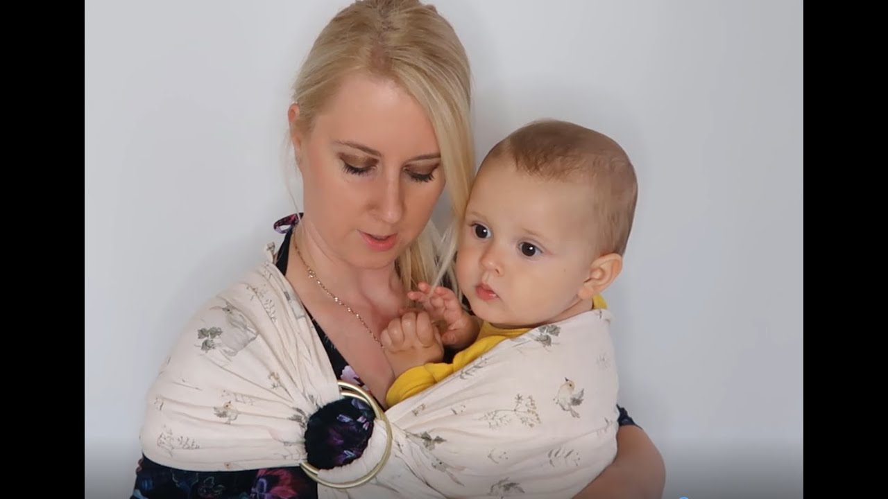 Wiązanie chusty kółkowej - instruktaż na dziecku - ring sling