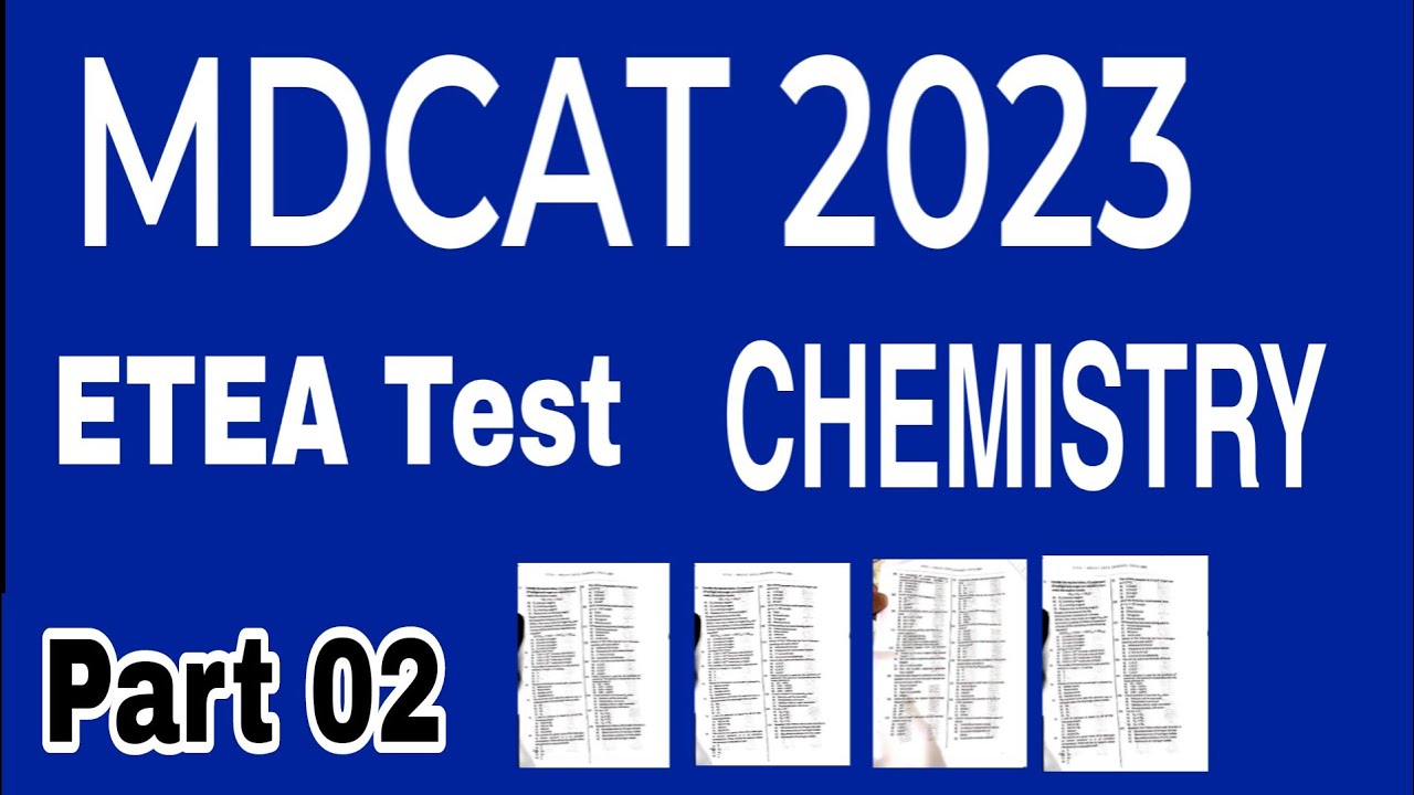 ETEA MDCAT 2023 Part 02 Chemistry mcqs questions analytical Reasoning general intelligence KMU test