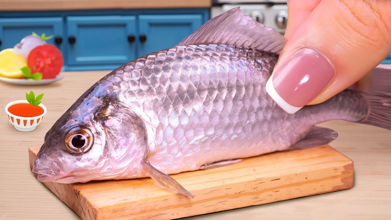 Memasak Hebat Makanan Asli | Resep Ikan Goreng Renyah Miniatur di Dapur Mini 😋 | Tiny Tasty Kitchen